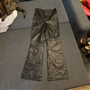 Free People Leather Bellbottoms